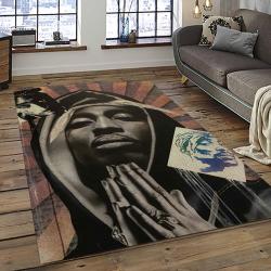 Tupac Shakur Rapper Hiphop Music Rap Carpet Area Rug Home Decor Gift For Fans Gift For Friends TS48