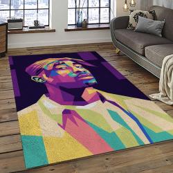 Tupac Shakur Rapper Hiphop Music Rap Carpet Area Rug Home Decor Gift For Fans Gift For Friends TS51