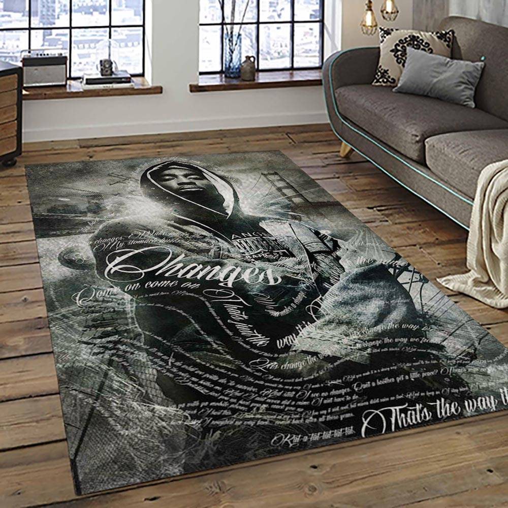 Tupac Shakur Rapper Hiphop Music Rap Carpet Area Rug Home Decor Gift For Fans Gift For Friends TS57