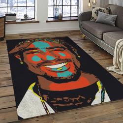 Tupac Shakur Rapper Hiphop Music Rap Carpet Area Rug Home Decor Gift For Fans Gift For Friends TS9