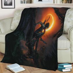 Tomb Raider Fleece Throw Blanket Meaningful Gift For Halloween Christmas