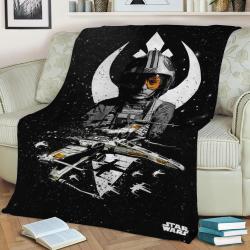 X-Wing Fleece Throw Blanket Meaningful Gift For Halloween Christmas