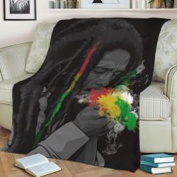 Bob Marley Fleece Throw Blanket Meaningful Gift For Halloween Christmas