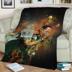 Chester Bennington Fleece Throw Blanket Meaningful Gift For Halloween Christmas