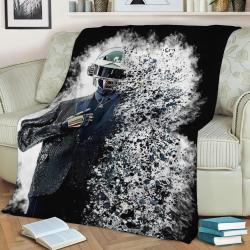 Daft Punk Fleece Throw Blanket Meaningful Gift For Halloween Christmas
