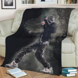 Eminem Fleece Throw Blanket Meaningful Gift For Halloween Christmas
