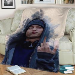 Eminem Fleece Throw Blanket Meaningful Gift For Halloween Christmas