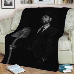 Eminem Fleece Throw Blanket Meaningful Gift For Halloween Christmas