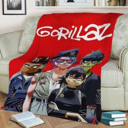 Gorillaz Fleece Throw Blanket Meaningful Gift For Halloween Christmas