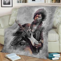 Jimi Hendrix Fleece Throw Blanket Meaningful Gift For Halloween Christmas