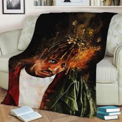 Juice World Fleece Throw Blanket Meaningful Gift For Halloween Christmas