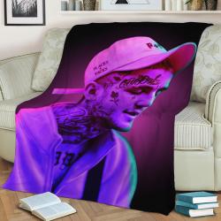 Lil Peep Fleece Throw Blanket Meaningful Gift For Halloween Christmas