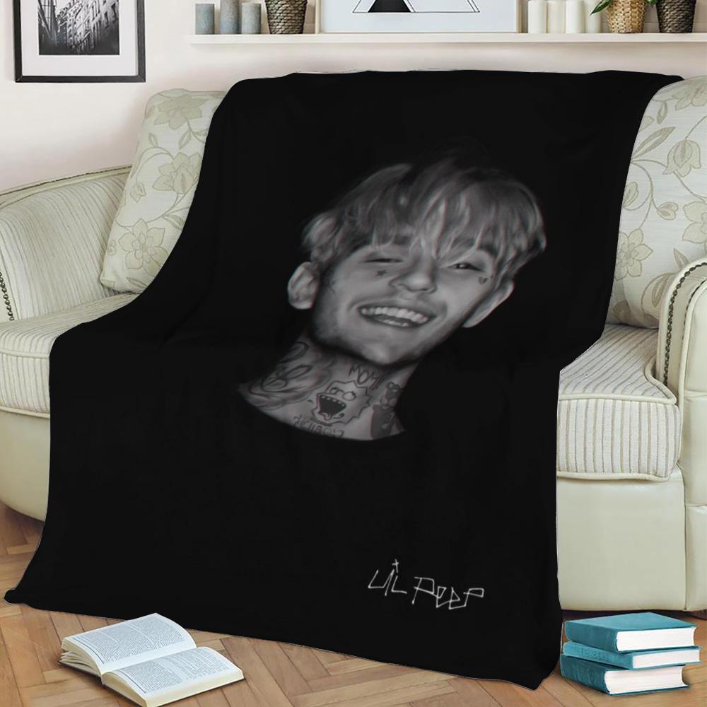 Lil Peep Fleece Throw Blanket Meaningful Gift For Halloween Christmas