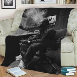 Pop Smoke Rapper Fleece Throw Blanket Meaningful Gift For Halloween Christmas