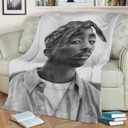 Tupac Shakur Fleece Throw Blanket Meaningful Gift For Halloween Christmas