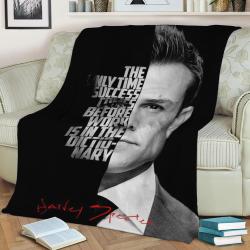Harvey Specter Fleece Throw Blanket Meaningful Gift For Halloween Christmas