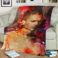 Michael Scofield Fleece Throw Blanket Meaningful Gift For Halloween Christmas