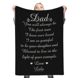 To My Dad Fleece Throw Blanket Meaningful Gift For Son Daughter To Dad Halloween Christmas