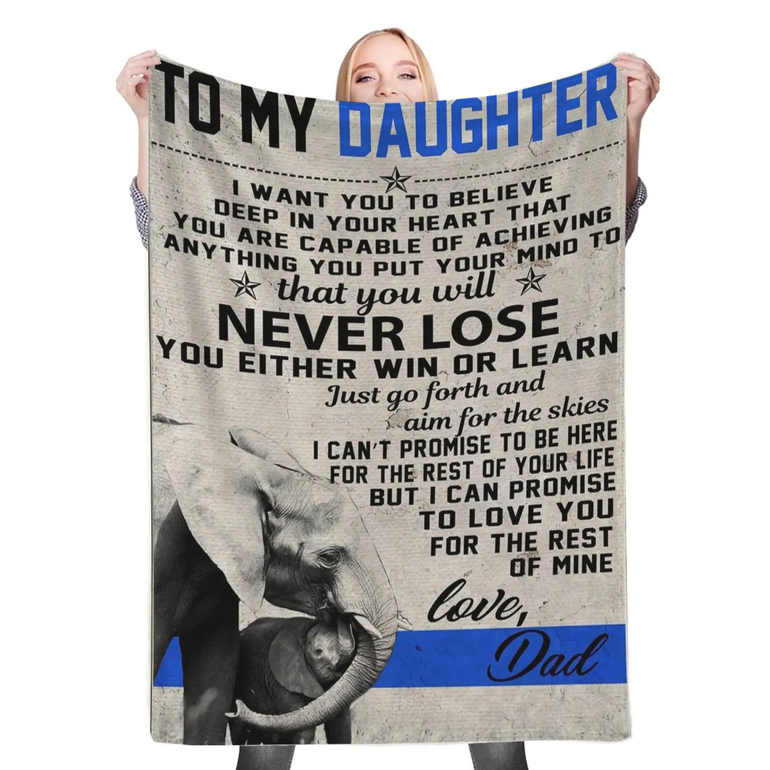 Love Dad To My Daughter Fleece Throw Blanket Meaningful Gift For Halloween Christmas
