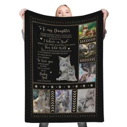 Dad Mom To My Daughter Fleece Throw Blanket Meaningful Gift For Christmas