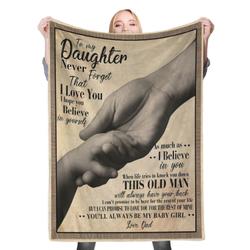 To My Daughter Mom To Daughter Fleece Throw Blanket Meaningful Gift For Christmas