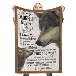 To My Daughter Mom Dad To Daughter Fleece Throw Blanket Meaningful Gift For Christmas