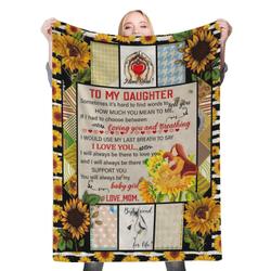 To My Daughter Mom To Daughter Fleece Throw Blanket Meaningful Gift For Halloween Christmas