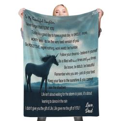 To My Daughter Fleece Throw Blanket Meaningful Gift For Son Daughter Mom Dad Christmas
