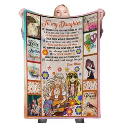 To My Daughter Fleece Throw Blanket Meaningful Gift For My Loving Son Daughter Halloween Christmas