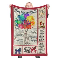 To My Daughter Fleece Throw Blanket Meaningful Gift For My Loving Daughter Son Christmas