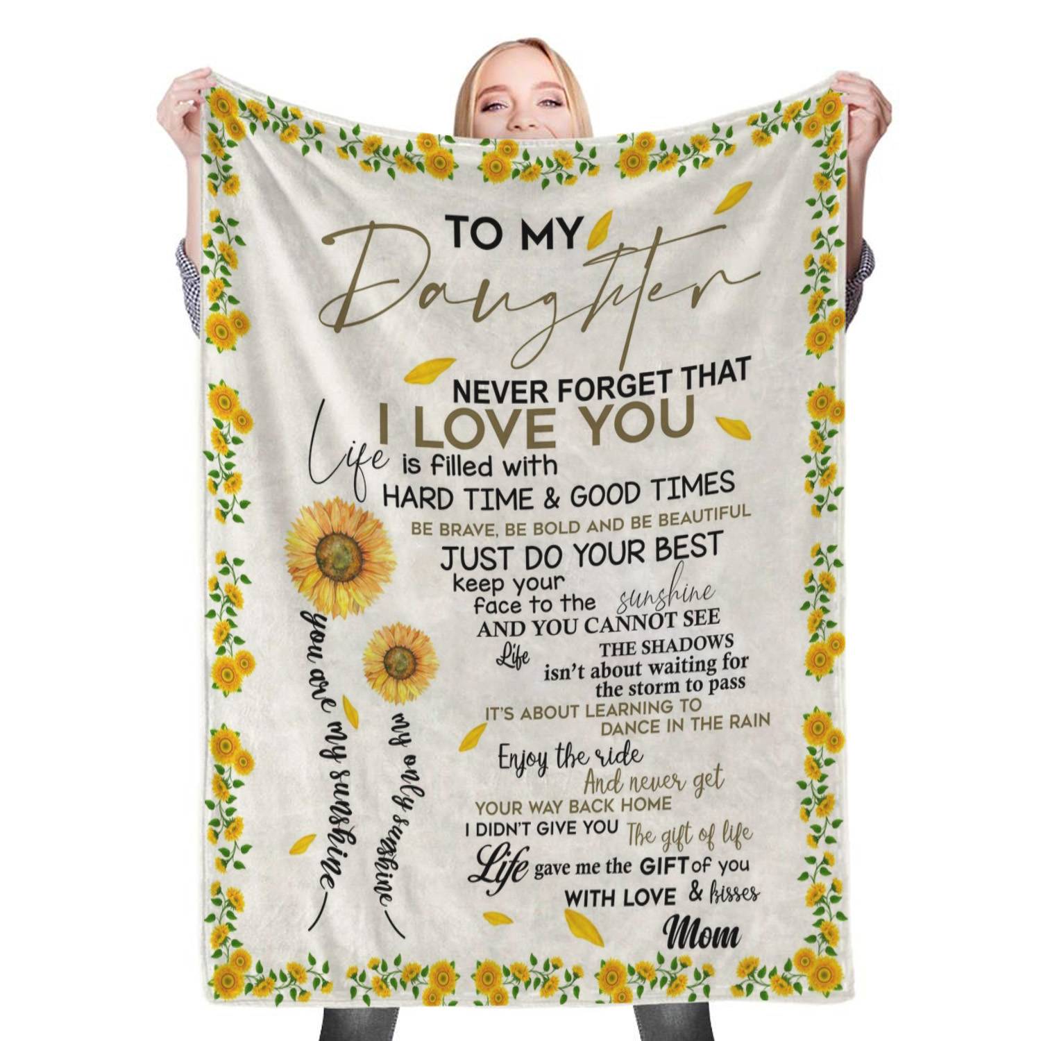 To My Daughter Fleece Throw Blanket Meaningful Gift For Christmas Mom Dad To Son