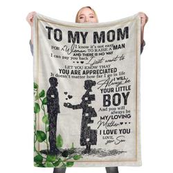 Son To Mom Fleece Throw Blanket Meaningful Gift For Halloween Christmas