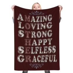 To Mom With Love Fleece Throw Blanket Meaningful Gift For Halloween Christmas