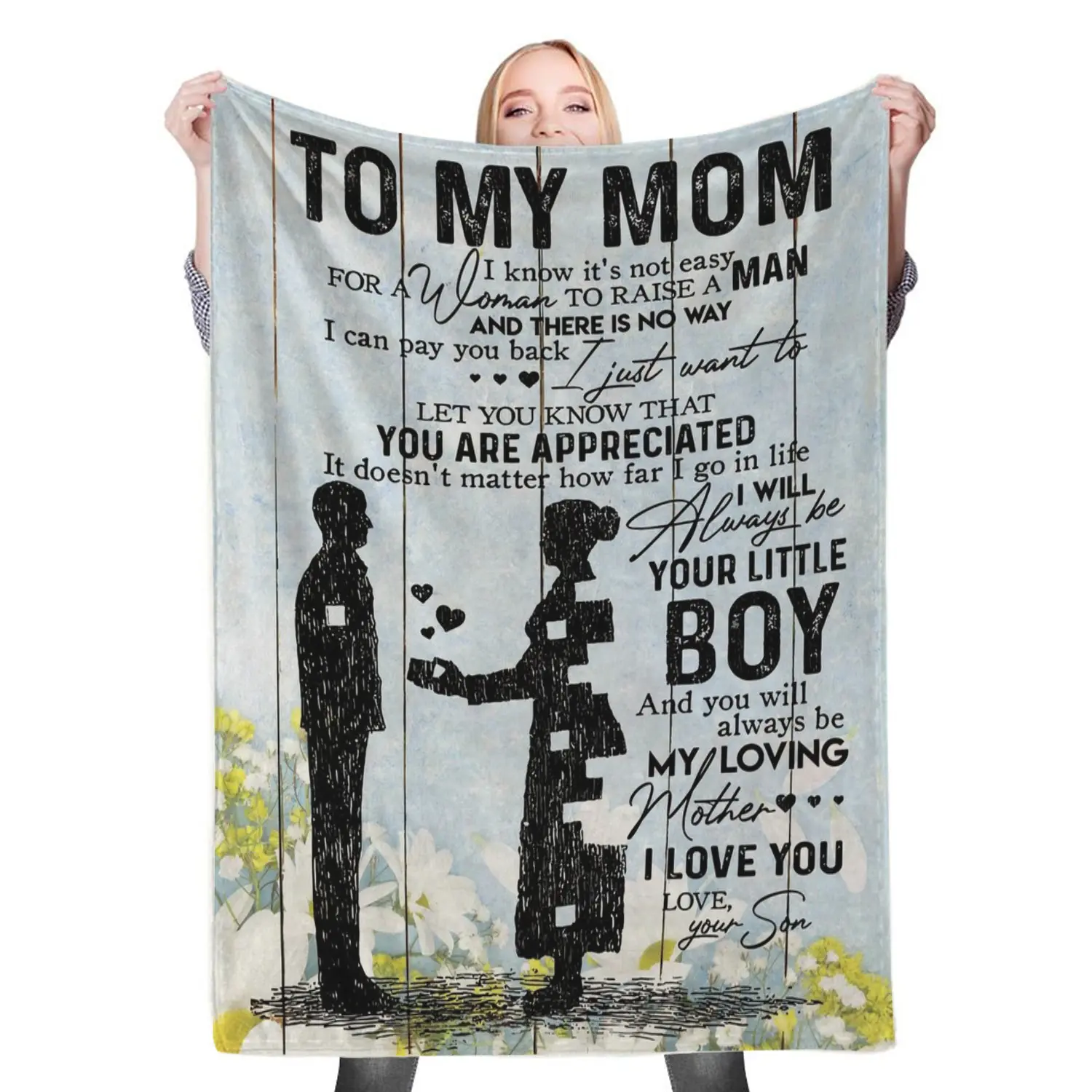 To My Mom Fleece Throw Blanket Meaningful Gift For Christmas Daughter Son To Mom Dad