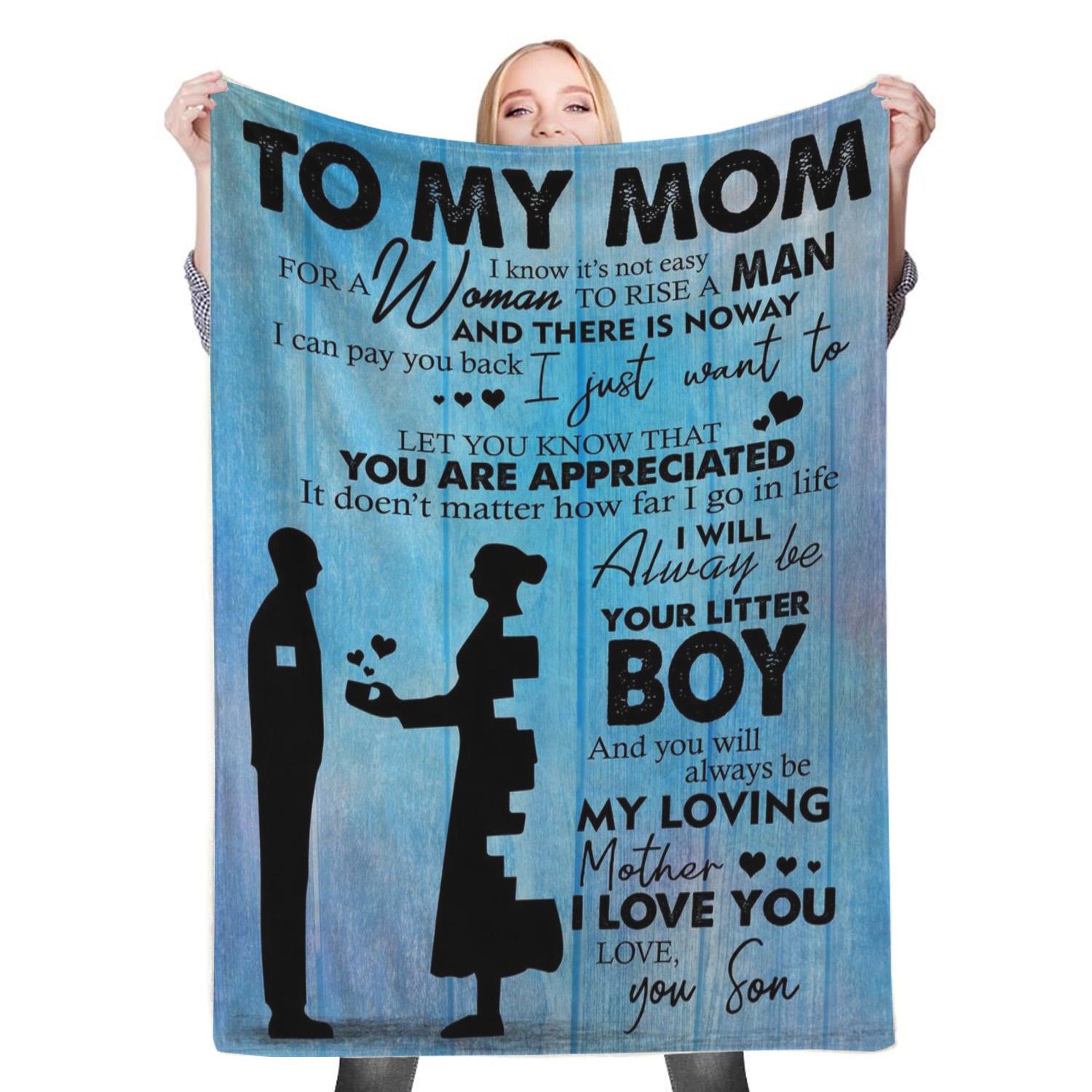 To My Mom Fleece Throw Blanket Meaningful Gift For Halloween Christmas Mom Dad Daughter Son
