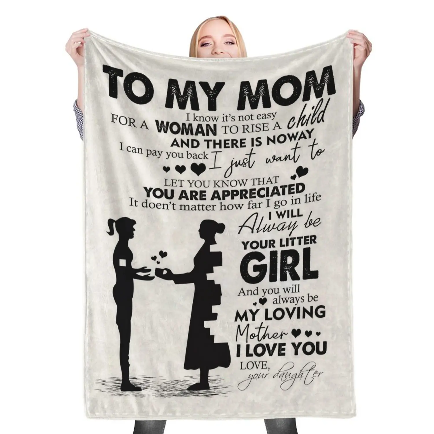 To My Mom Fleece Throw Blanket Meaningful Gift For Halloween Christmas Daughter Son To Mom
