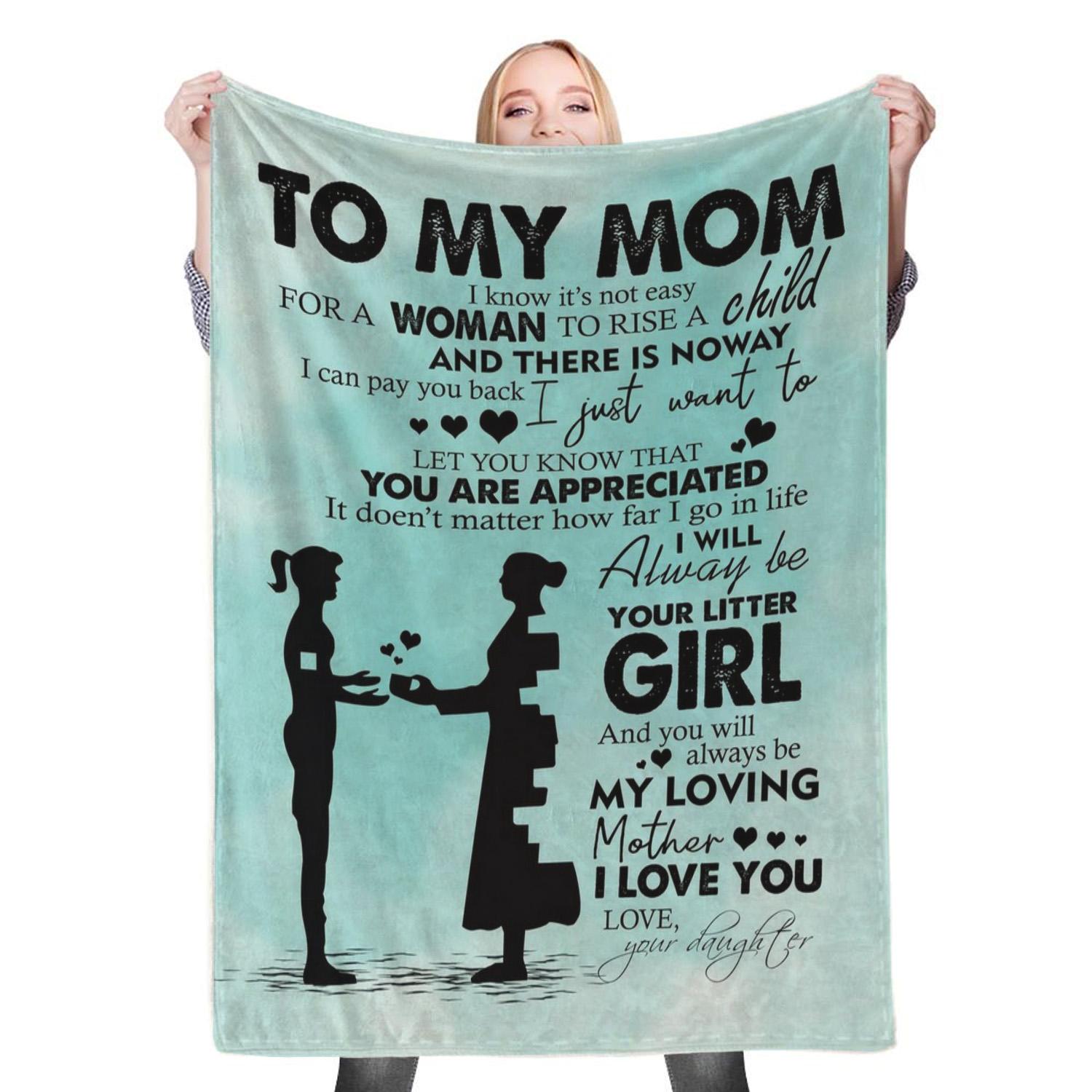 To My Mom Daughter Son To Mom Fleece Throw Blanket Meaningful Gift For Halloween Christmas