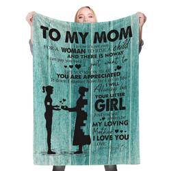 To My Mom Daughter To Mom Fleece Throw Blanket Meaningful Gift For Halloween Christmas