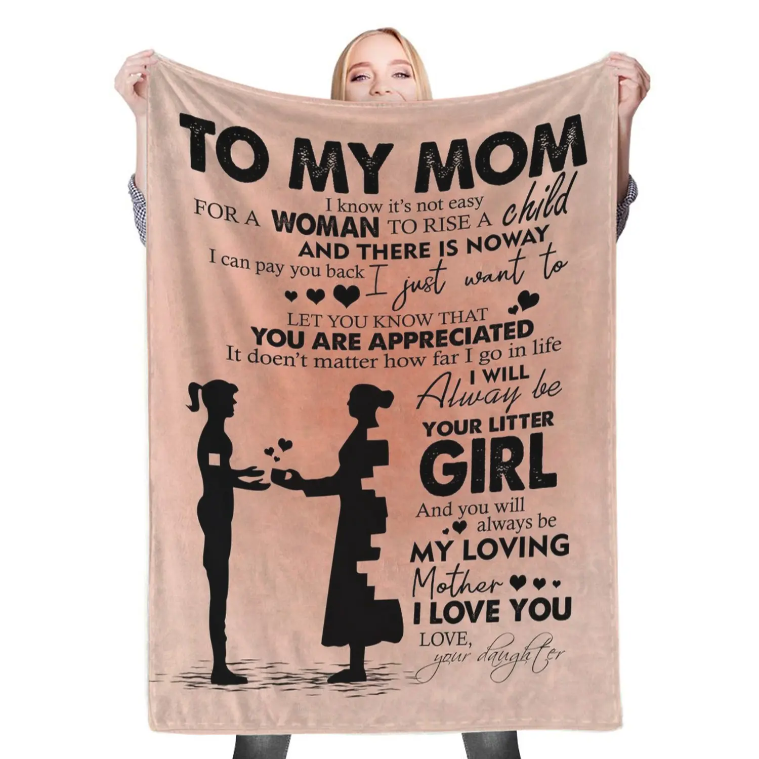 To My Mom Fleece Throw Blanket Meaningful Gift For Christmas Son Daughter To Mom Dad