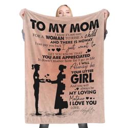To My Mom Fleece Throw Blanket Meaningful Gift For Christmas Son Daughter To Mom Dad