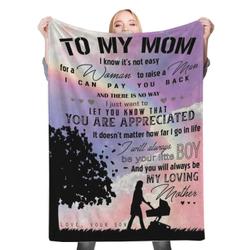 To My Mom Fleece Throw Blanket Meaningful Gift For Christmas Son To Mom Dad
