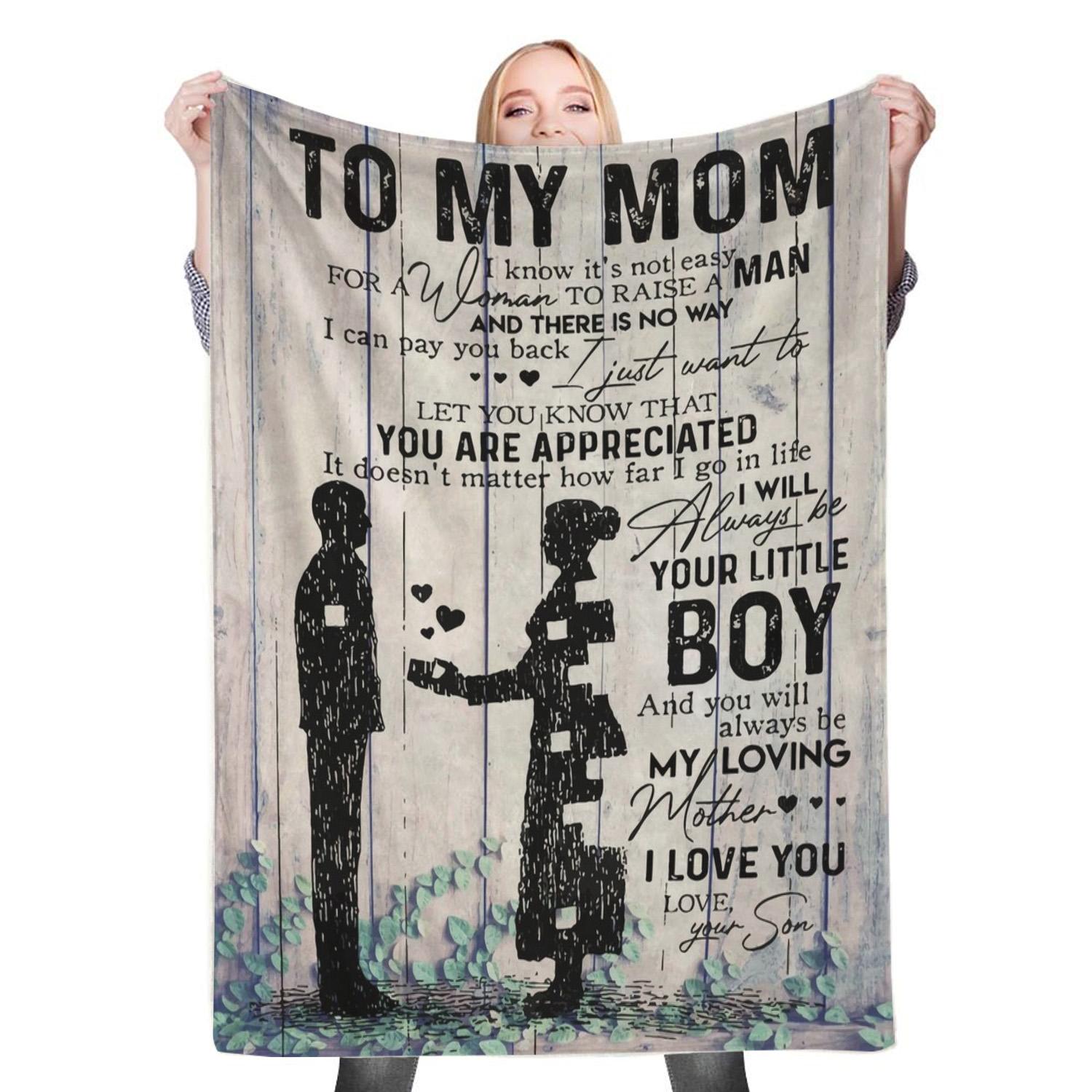 To My Mom Son My Loving Mom Fleece Throw Blanket Meaningful Gift For Christmas