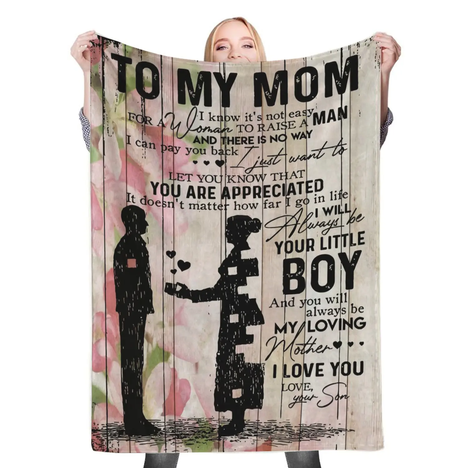 To My Mom Son My Loving Mom Fleece Throw Blanket Meaningful Gift For Halloween Christmas