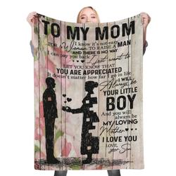 To My Mom Son My Loving Mom Fleece Throw Blanket Meaningful Gift For Halloween Christmas