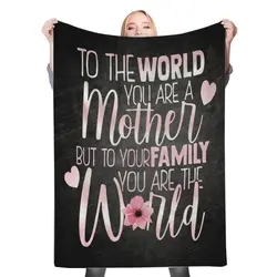To My Mom Son Fleece Throw Blanket Meaningful Gift For Halloween Christmas