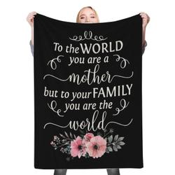 To My Loving Mom Fleece Throw Blanket Meaningful Gift For Halloween Christmas
