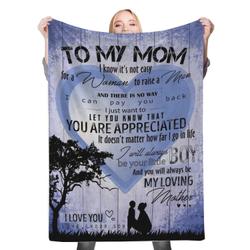 To My Mom Fleece Throw Blanket Meaningful Gift For Christmas My Mom
