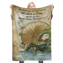 To My Mom Fleece Throw Blanket Meaningful Gift For Halloween Christmas Mom Dad