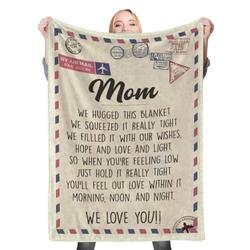 To My Mom Fleece Throw Blanket Meaningful Gift For Christmas My Loving Mom Dad