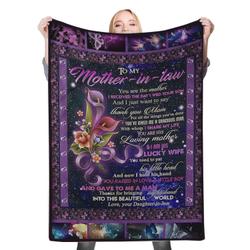 To My Mom Fleece Throw Blanket Meaningful Gift For Halloween Christmas My Loving Mom Dad